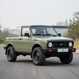 Lada Riva (Hatchback) if it were manufactured in the 2022 production year, 2022 Lada Niva, wide angle exterior 2022