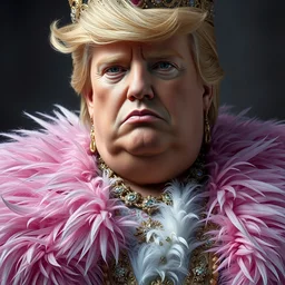partial portrait of donald trump as a drag queen, lgbtq, drag queen, fat, jewelry, greek, swag, intricate, fluffy feather clothing, upper body, highly detailed, digital painting, artstation, concept art, sharp focus, cinematic lighting, illustration, art by artgerm and greg rutkowski, alphonse mucha, cgsociety