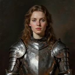 portrait of a gorgeous russian woman in armor by artgerm