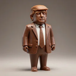 trump sculpture made of chocolate
