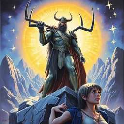 1 9 7 9 retro box art nes. commodore 6 4. mjolnir halo. contra. artgerm. coherent. keith parkinson. oil on canvas