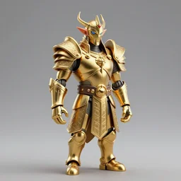 full body 3 d render of chrome elven warrior king claymation gold - plated nendoroid! action figure munny, studio lighting, grey background, no shadow, blender, trending on artstation, 8 k, highly detailed