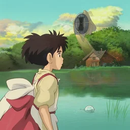 post wishing covid away, there's a suddenness of re - cognition of the span of time since last we same - spaced, in the style of surrealism, hayao miyazaki