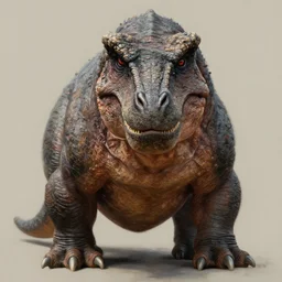 realistic detailed portrait of a hairy wrinkly trumposaurus, painting by greg rutkowsk 8 k, digital painting, somewhat symmetrical