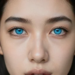 human face blue eyes
