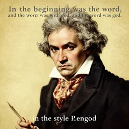 in the beginning was the word, and the word was with god, and the word was god. in the style beethoven