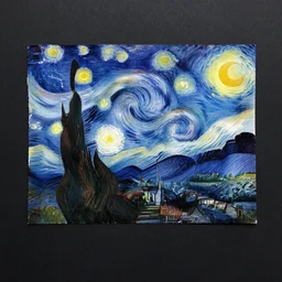 watercolour a dark beautlful starry night in an english village, constellation by charles vess on black matte worn paper