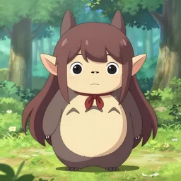 chibi anime orc girl in the style of bofuri