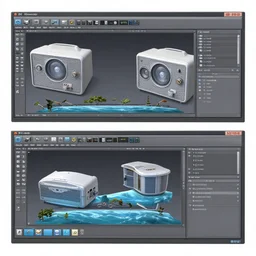 a screenshot of 3 d editing software from the 9 0 s