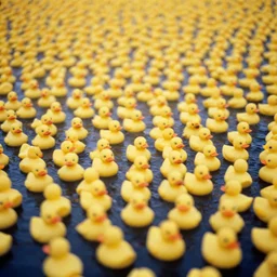 a thousand burning rubber ducks, 1964 photo