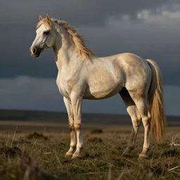 beautiful blonde pony