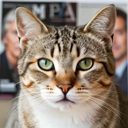 closeup portrait of japanese bobtail cat, photograph, natural light, sharp, detailed face, magazine, press, photo, steve mccurry, david lazar, canon, nikon, focus