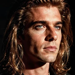 a close up of a glam rockstar photo by steve mccurry