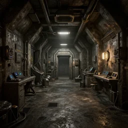 fallout concept art vault - tec interior render grim realistic lighting unreal engine 5