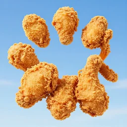 the sky is made of fried chicken