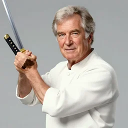 George Bush wielding a Katana