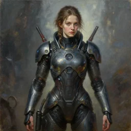cinematic portrait of futuristic time travel, oil on canvas, masterpiece, trending on artstation, featured on pixiv, cinematic composition, dramatic pose, beautiful lighting, sharp details, hyper-detailed, HD, HDR, 4K, 8K, art by Tim Hildebrandt and Wayne Barlowe and Bruce Pennington and ruan jia and larry elmore,
