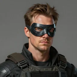 portrait of a man by greg rutkowski, he looks like bill paxton, he is wearing a tactical gear and a superhero mask, highly detailed portrait, digital painting, artstation, concept art, smooth, sharp foccus ilustration, artstation hq