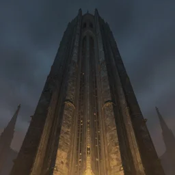 Inside Orthanc Tower, evening, detailed matte painting, cinematic, Alan Lee, Artstation