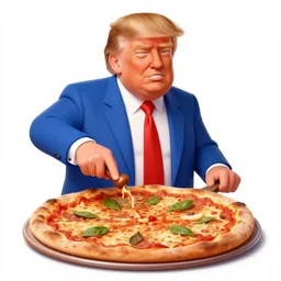 a matte painting of trump making a pizza, vibrant, colorful, 4 k, artstation, cgsociety