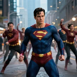 action scene from a superhero movie