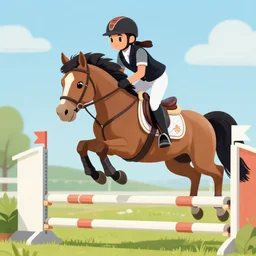 a rider on a my little pony as an appaloosa horse, the appaloosa jumping a over a hurdle with a rider on its back, an appaloosa has a mane and tail like my little pony, professional, high quality, 4 k, dof, bokeh, action