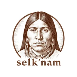 logo design of the Selk´nam people, engraving by Gustav dure