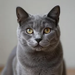 grey cat, trending on artstation