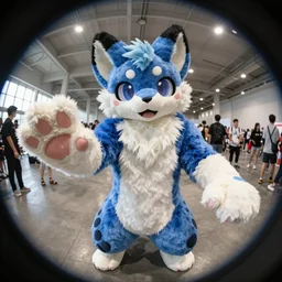 furry fursuit anthrocon sci - fi hip hop music video, fisheye lens, directed by hype williams in 1 9 9 8