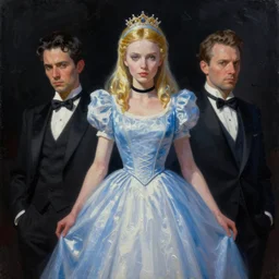 cinderella, post punk, oil painting, darkness, paint texture, digital painting, highly detailed, artstation, sharp focus, illustration, concept art, ruan jia, charlie bowater, tom bagshaw, norman rockwell