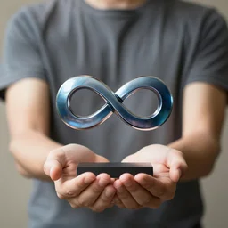 someone holding infinity power, award winning