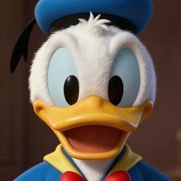 photorealistic ( donald duck ) feroflex portrait photography photorealistic, studio lighting, ektachrome, intricate, face details, ultradetails, beautiful face, artstation