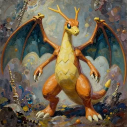 anime cyberpunk zapdos, intricate oil painting by greg rutkowski, trending on artstation
