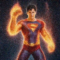 photo of a superhero with fire powers