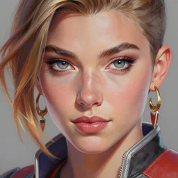 portrait painting of bodybuilder zarya from overwatch, sharp focus, award - winning, beautiful eyes, perfect eyes, trending on artstation, masterpiece, highly detailed, intricate. art by josan gonzales and moebius and deathburger