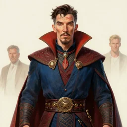 a highly detailed digital tribal painting of stephen strange, by james gurney, greg rutkowski, by craig mullins