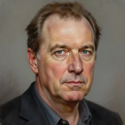 beautifully oilpaint drawn masterfully portrait of eddie gluskin of outlast hyperrealistic extremely fine details sharper focus 8 k