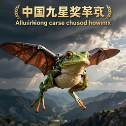 a photo of a frog with a wingsuit