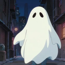 a stylized 2 d cinematic keyframe of a ghost in the shell city at night, in a back alley, awe inspiring, joy gaze, cel - shaded, classical animation, edge - to - edge print, rendered by studio ghibli, artgerm, alyssa monks, andreas rocha, david kassan, neil blevins, rule of thirds, golden ratio, ambient lighting