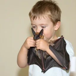 kid eating a bat