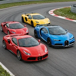 a mix between a ferrari, lamborghini, bugatti, and lexus, photo
