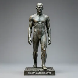 photo of the SCP-173 statue, by the SCP Foundation, Secure Contain Protect