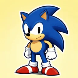 retro vector art of sonic the hedgehog