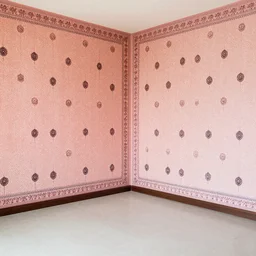 3 5 mm, empty room, batik pastel walls, bohemian internal