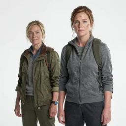 Ellie from 'The Last of Us' as Katniss Everdeen, film still from 'The Hunger Games'