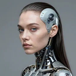 extremely detailed, intricate photorealistic portrait beautiful female android, art by herb ritts, h 7 0 4