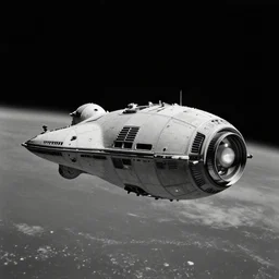 photorealistic long shot black and white twilight zone style cinematography of a douglas trumbull designed spaceship in a twilight zone episode that takes place in in outter space, shot on film by the shining cinematographer john alcott on a cooke panchro 1 0 0 mm lens in space