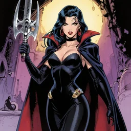 character Lady Death from Lady Death comicbook (1993 – 1995), trending on art station, fantasy,