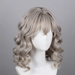 stylized avant hairstyle portrait demure pinterest wig professional volume wavy dynamic form, clear anime hair bangs cosplay, full wig display, high detail, sigma 8 5 mm f _ 8, high detail, expert photography