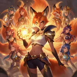 portrail | ahri!!!!!!!!!! | holding a glowing ball | the nine - tailed!!!!! fox | league of lengeds | very detailed | by charlie bowater | by natalie shau | by yuumei | by wlop